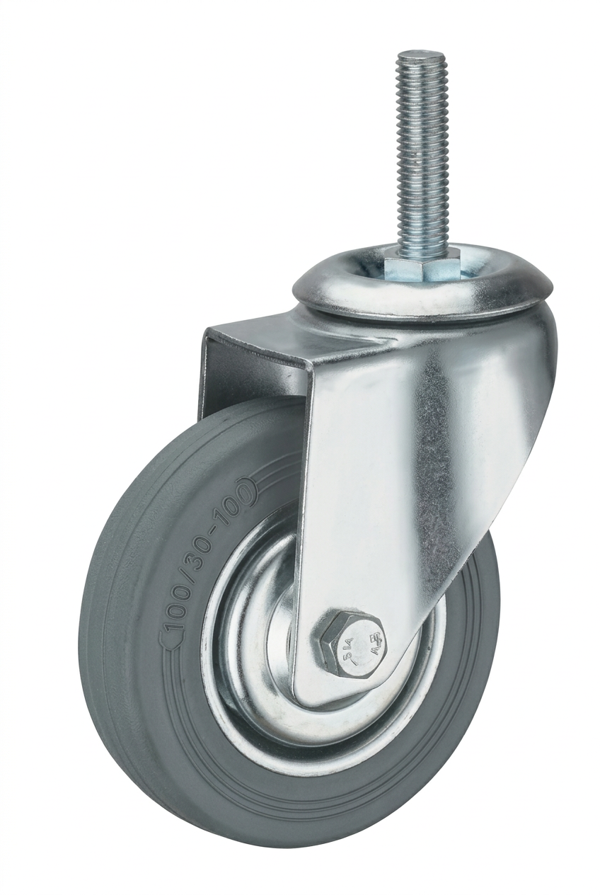 SCt 55 f - Промышленное колесо 125 мм (болт, поворотн., сер рез. роликоподш.)